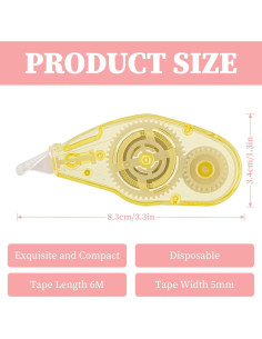 Cinta Correctora CUXFLS 6 Piezas 19.7m Blanca Secado Rápido 2