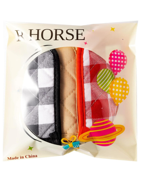 6 Fundas de Mango Caliente R CABALLO Algodón Resistentes al Calor 6 Fundas de Mango Caliente R CABALLO Algodón Resistentes al Calor