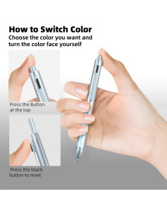 Bolígrafo Multicolor 4 en 1 YUNCHUN con Lápiz Mecánico 0.5mm 2