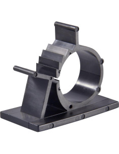 25 Clips de Cable Ajustables Kwik Negro Adhesivo Nylon 10mm 2