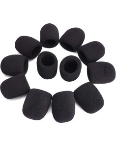Paquete de 12 Filtros de Espuma Negra para Micrófono Mo-gu 2
