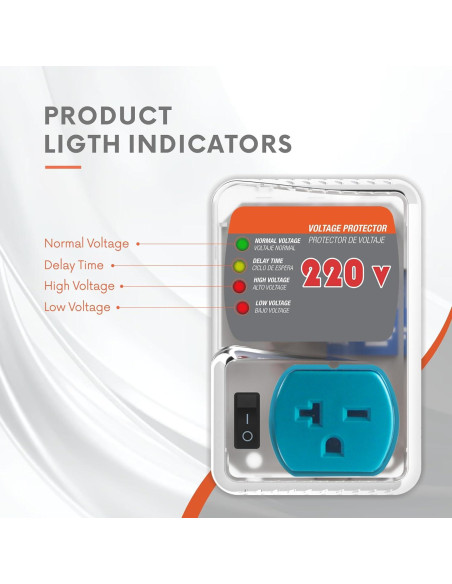 Protector Sobretensiones 20A GIDEON 220V 4400W Ajustable