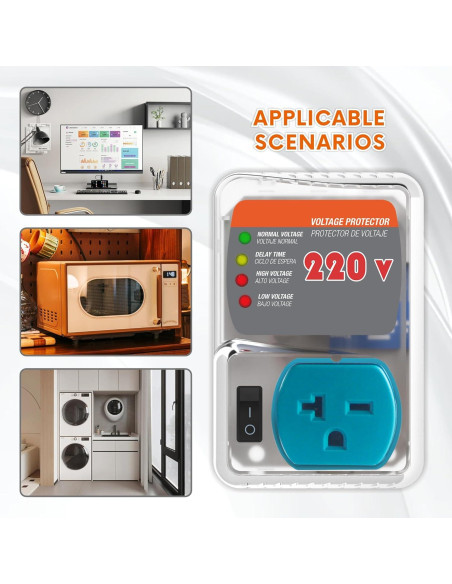 Protector Sobretensiones 20A GIDEON 220V 4400W Ajustable