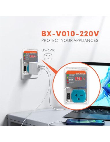 Protector Sobretensiones 20A GIDEON 220V 4400W Ajustable