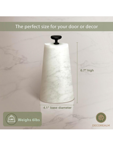 Tope de puerta decorativo DECOREALM de mármol Carrara 2.27 kg