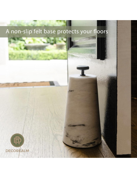 Tope de puerta decorativo DECOREALM de mármol Carrara 2.27 kg