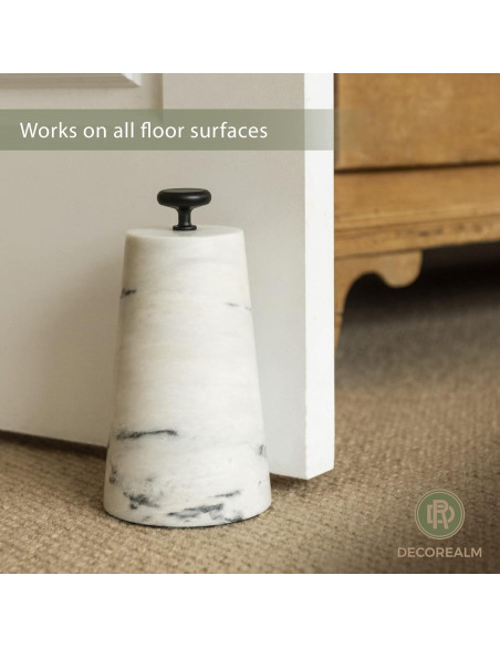 Tope de puerta decorativo DECOREALM de mármol Carrara 2.27 kg