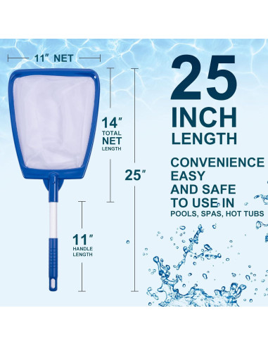 Red de Skimmer de Mano POOLAZA para Spa y Piscina 39.6x26.9cm