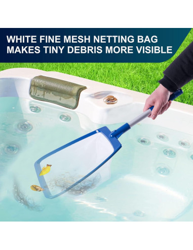 Red de Skimmer de Mano POOLAZA para Spa y Piscina 39.6x26.9cm