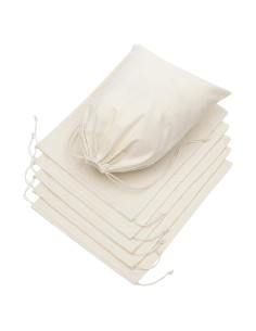 Bolsas de Muselina de Algodón DR - 6 Paquetes 30x40 cm Beige