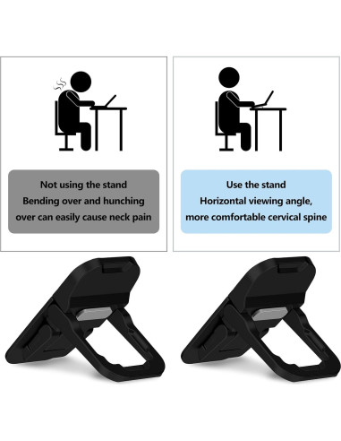 Soporte Plegable para Teclado XLIUAX - Elevador Ergonómico Negro