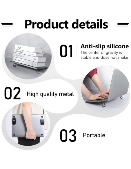 Soporte Plegable para Teclado XLIUAX - Elevador Ergonómico Negro