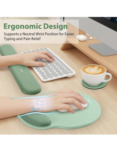 Set Reposamuñecas Ergonómico 3 en 1 Shantou Verde 2