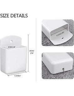 Soporte de Control Remoto Mewuthede 2 Piezas Blanco Compacto 2