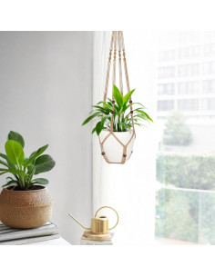 Soporte de Planta Colgante MDKFKDK 88.9 cm Yute Marrón 2
