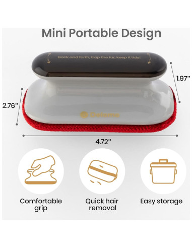 DELOMO Removedor de Pelo de Mascota para Auto 12x7 cm