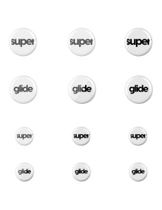 Patines de Ratón de Vidrio Superglide Tipo-S 6mm 9mm 12pcs Blanco