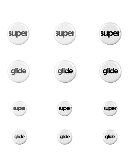 Patines de Ratón de Vidrio Superglide Tipo-S 6mm 9mm 12pcs Blanco