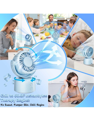 Ventilador de Mesa Motomate Azul 5" Portátil 3 Velocidades