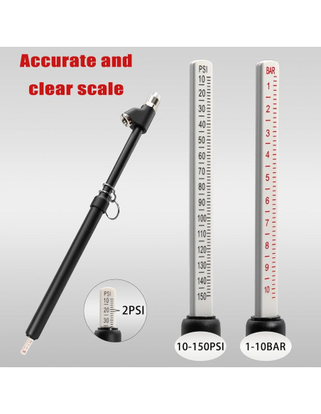 Manómetro de Neumáticos Doble Cabeza Y.A. LOTUS 10-150 PSI