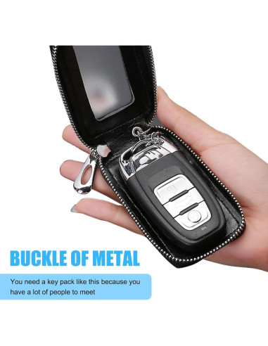 Cubierta de Llave de Coche Downhill DOWYSK3002BL-1PC, PU Negro