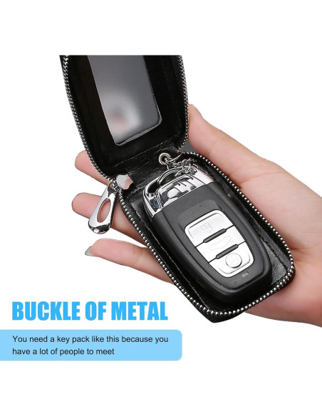 Cubierta de Llave de Coche Downhill DOWYSK3002BL-1PC, PU Negro