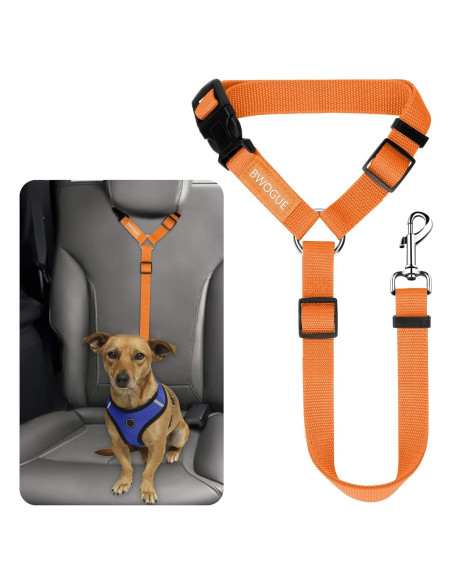 Cinturón de Seguridad Ajustable para Mascotas BWOGUE 2.5cm Cinturón de Seguridad Ajustable para Mascotas BWOGUE 2.5cm
