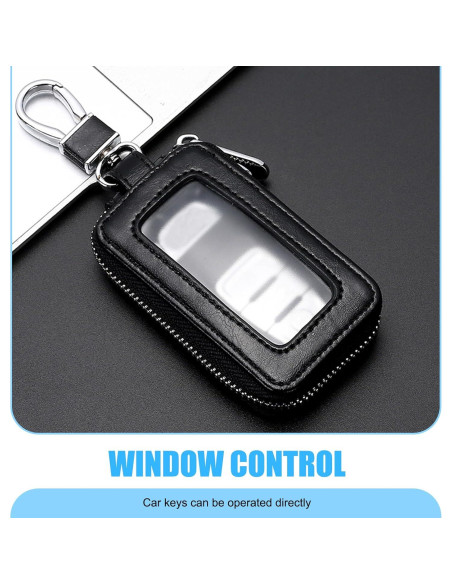 Cubierta de Llave de Coche Downhill DOWYSK3002BL-1PC, PU Negro