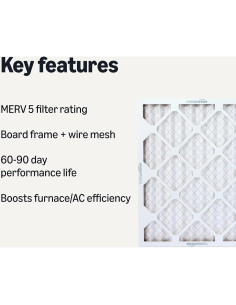 Filtro de aire Amazon Basics Merv 5 40.6x50.8x2.5 cm (paquete de 6) 2