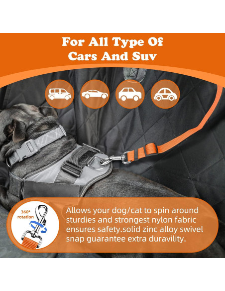 Cinturón de Seguridad Ajustable para Mascotas BWOGUE 2.5cm Cinturón de Seguridad Ajustable para Mascotas BWOGUE 2.5cm