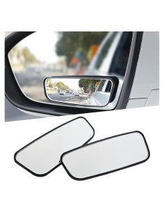 Pack 2 Espejos Convexos Yumfugu 9.5x3.6cm para Punto Ciego