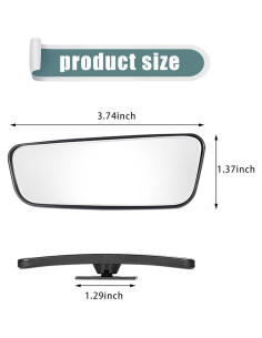 Pack 2 Espejos Convexos Yumfugu 9.5x3.6cm para Punto Ciego 2