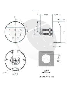 Cerradura Electrónica Táctil Lelukee para Armarios y Buzones 2