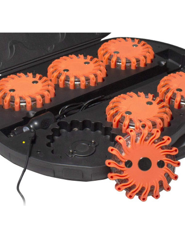 SpeedTech Luces Paquete de 6 Balizas LED Recargables 16 LEDs