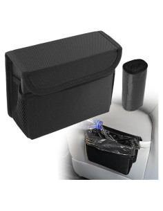 Cubeta de Basura Plegable Figpade para Auto con Tapa Magnética