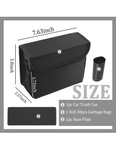 Cubeta de Basura Plegable Figpade para Auto con Tapa Magnética 2