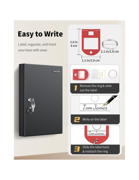 Caja de Llaves con Cerradura Uniclife 32 Posiciones Montada en Pared