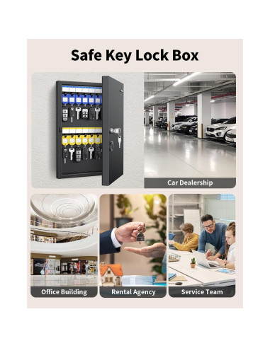 Caja de Llaves con Cerradura Uniclife 32 Posiciones Montada en Pared