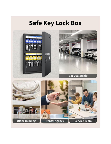 Caja de Llaves con Cerradura Uniclife 32 Posiciones Montada en Pared