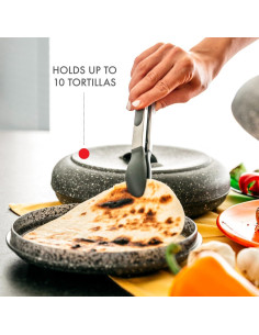 Calentador de Tortillas Microwavable Dexas 22.2cm Patrón Granito 2