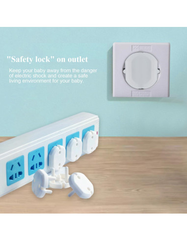 Cubiertas de Enchufes Fielect 10 Pcs Blancas a Prueba de Niños