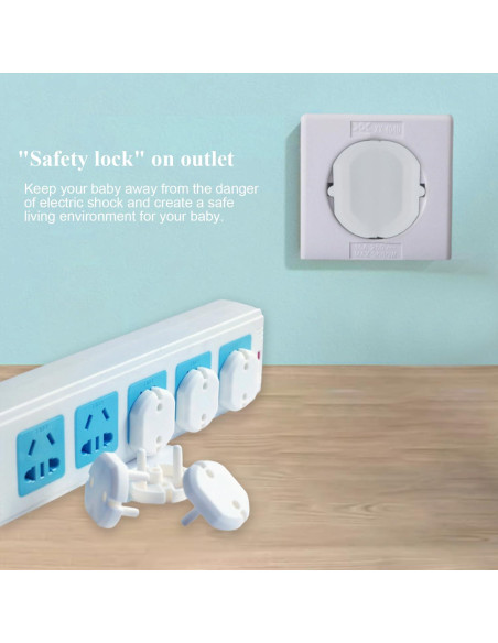 Cubiertas de Enchufes Fielect 10 Pcs Blancas a Prueba de Niños
