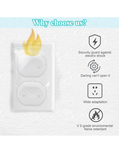 Cubiertas de Enchufes Fielect 10 Pcs Blancas a Prueba de Niños