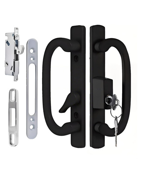 Juego de Manija de Puerta Corredera Ruigrit con Cerradura Offset