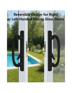 Juego de Manija de Puerta Corredera Ruigrit con Cerradura Offset 2