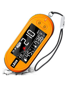 Detector de Monóxido de Carbono Portátil LSENLTY 3 en 1 Temp Humedad