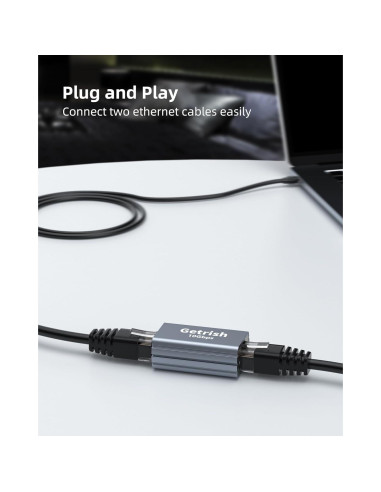 Acoplador Ethernet 10Gbps Getrish, Paquete de 2, RJ45 F/F