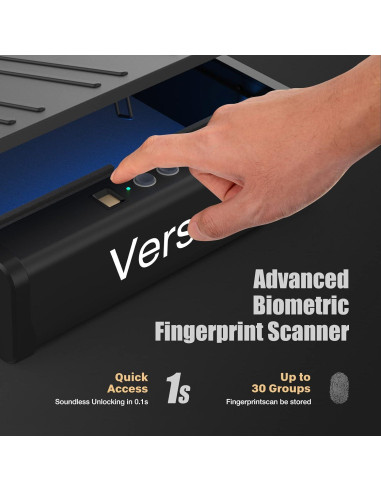 Caja Fuerte Biométrica Versafe GF06 para Pistolas con Acceso Rápido