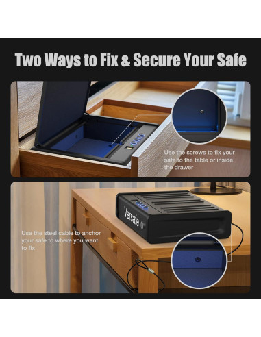 Caja Fuerte Biométrica Versafe GF06 para Pistolas con Acceso Rápido