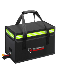 Bolsa Ignífuga para Baterías Lipo ROLOWAY 38.1x21.6x25.4cm